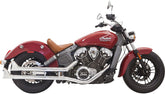 Muffler Slip On 2 1/4" Housing W/Baffle And Fishtail End Chrome Bassani Xhaust Default Title
