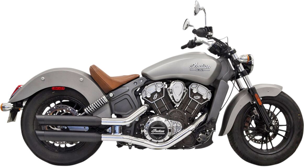 Bassani Xhaust 3" Slip Ons Slash Cut Muffler, Black - 17-21 Scout Slip-Ons Exhaust Bassani Xhaust