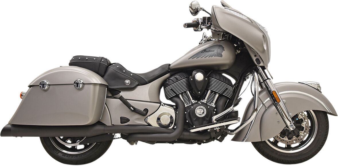 Bassani Xhaust 4" True Duals Exhaust System, Black - Chieftan & Road Master Full Exhaust System Bassani Xhaust