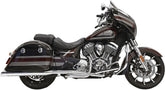 Bassani Xhaust 4" True Duals Exhaust System, Chrome - Chieftan & Road Master Full Exhaust System Bassani Xhaust