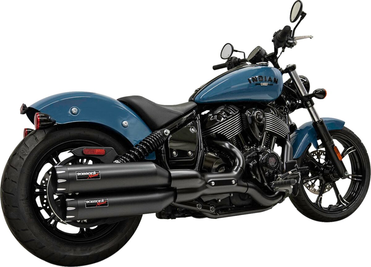 Bassani Xhaust 4" Slip Ons Mufflers, Black - Chief Slip-Ons Exhaust Bassani Xhaust
