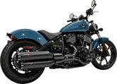 Bassani Xhaust 4" Slip Ons Mufflers, Black - Chief Slip-Ons Exhaust Bassani Xhaust
