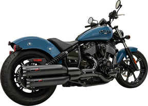 Bassani Xhaust 4" Slip Ons Mufflers, Black - Chief Slip-Ons Exhaust Bassani Xhaust