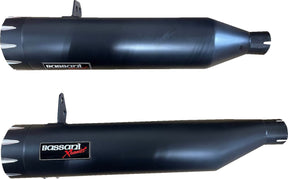 Bassani Xhaust 4" Slip Ons Mufflers, Black - Chief Slip-Ons Exhaust Bassani Xhaust