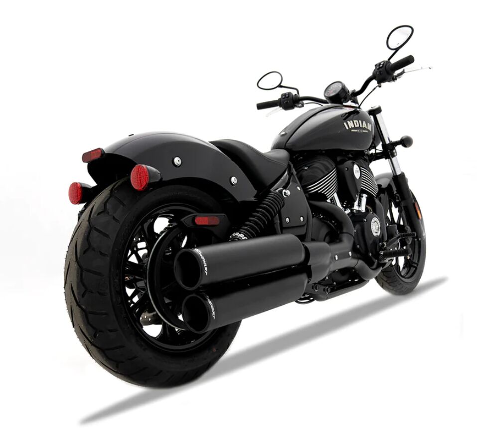 Rinehart Racing 4" Indian Chief Slip On Muffler Black Slip-Ons Exhaust Rinehart Racing