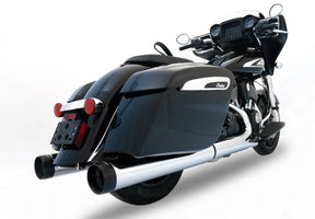 Rinehart Racing 4.5" Dbx45 Slip On Muffler For Indian Chrome W/Black End Cap Slip-Ons Exhaust Rinehart Racing