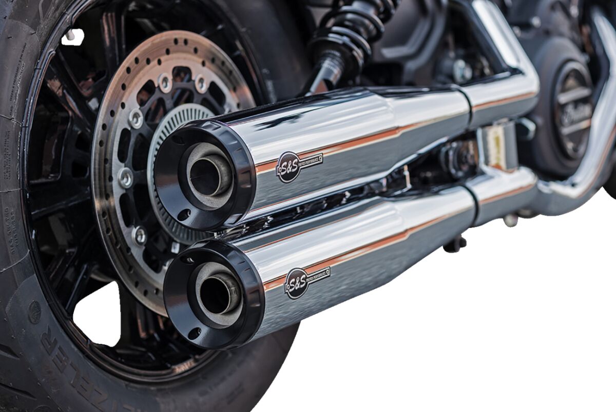 S&S Cycle Muffler Slip On Grand National Chrome Race Only Scout 19 23 Slip-Ons Exhaust S&S Cycle