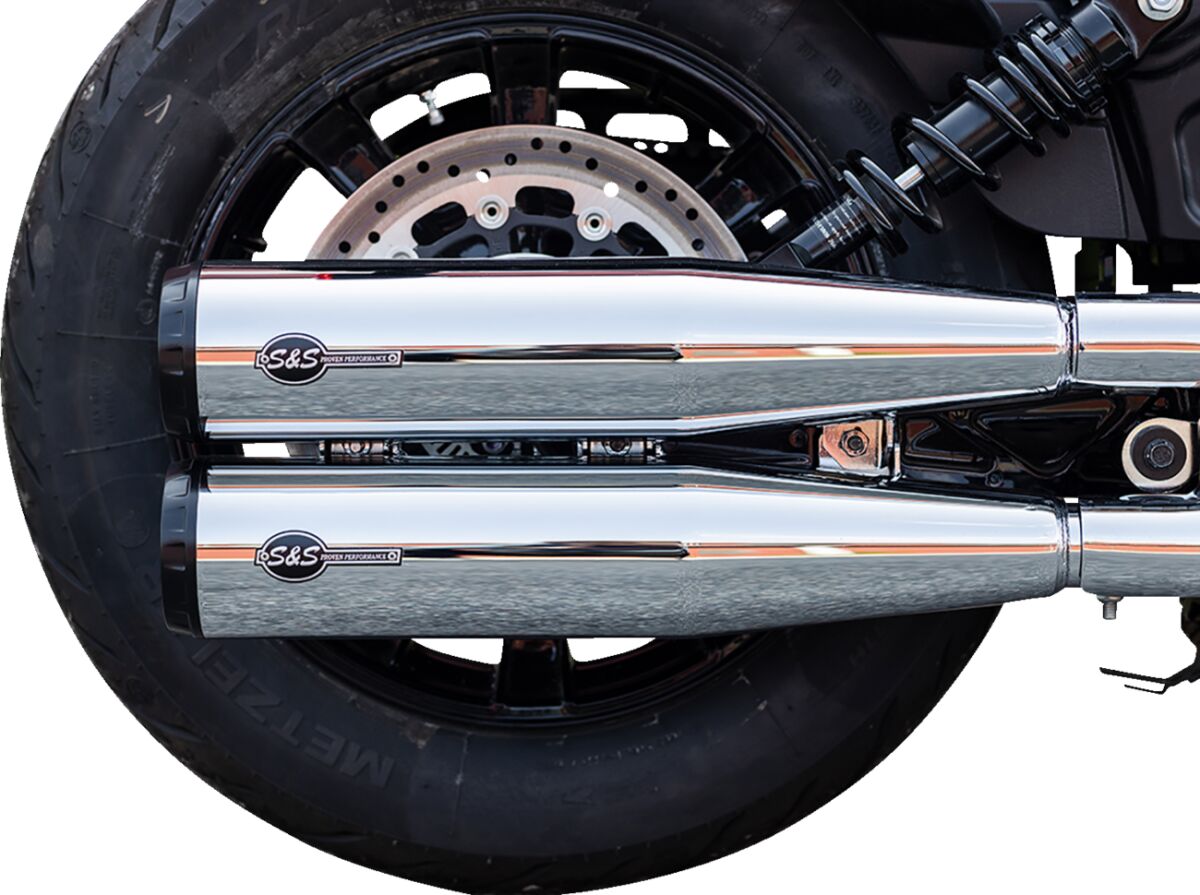 S&S Cycle Muffler Slip On Grand National Chrome Race Only Scout 19 23 Slip-Ons Exhaust S&S Cycle