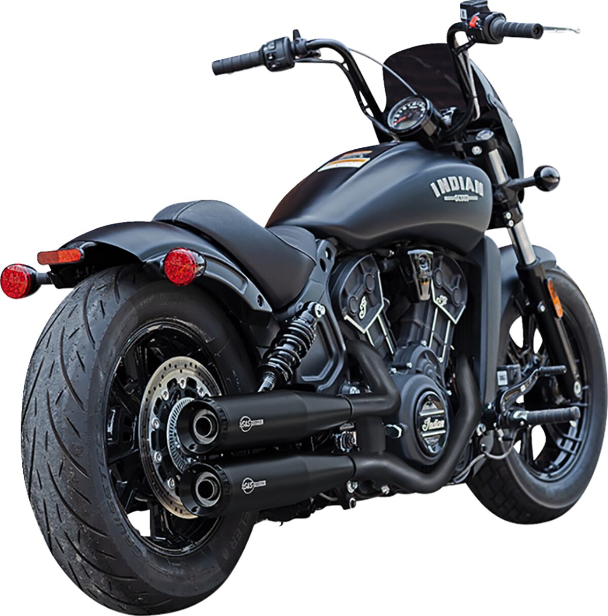 S&S Cycle Muffler Slip On Grand National Black Race Only Scout 19 23 Slip-Ons Exhaust S&S Cycle