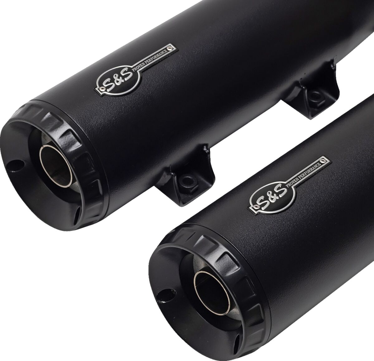 S&S Cycle Muffler Slip On Grand National Black Race Only Scout 19 23 Slip-Ons Exhaust S&S Cycle