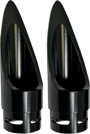 Baron Exhaust Tip Scallop Blk HEADPIPES-MIDPIPES-TIPS FOR ST Baron