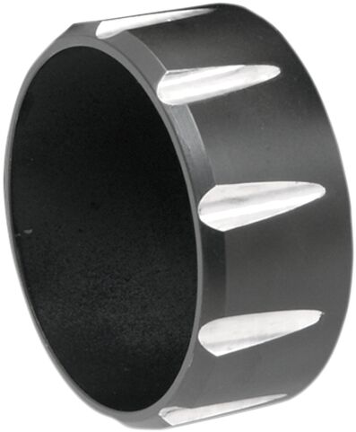 End Cap Straight Cut For 3" Muffler Black W/ Contrast Flutes Bassani Xhaust Default Title