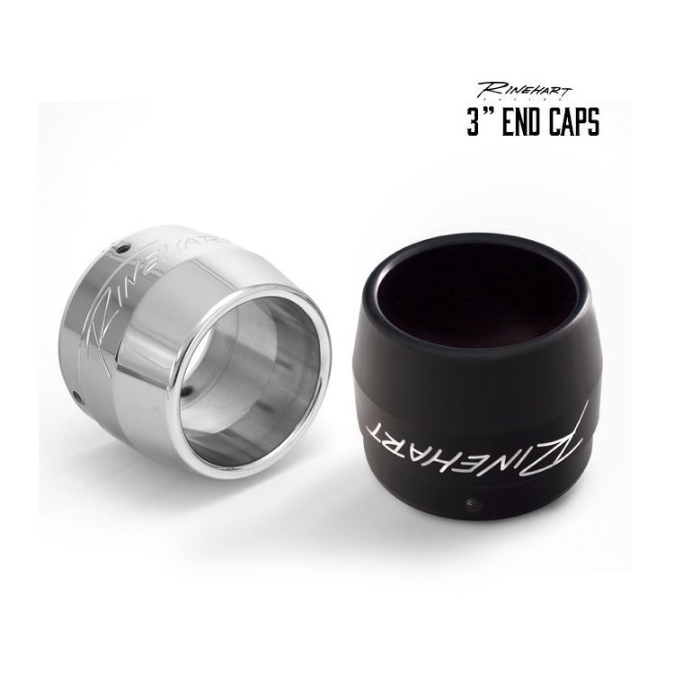 Rinehart Racing End Cap Classic Standard 3" Exhaust Chrome Exhaust Accessory Parts Rinehart Racing