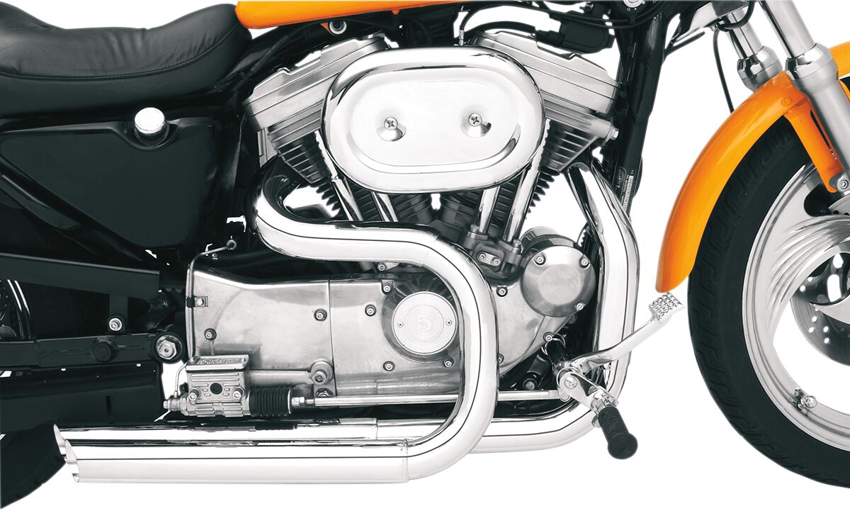 Bassani Xhaust XL and XL4 Heatshield, Chrome - Sportster Exhaust Accessory Parts Bassani Xhaust