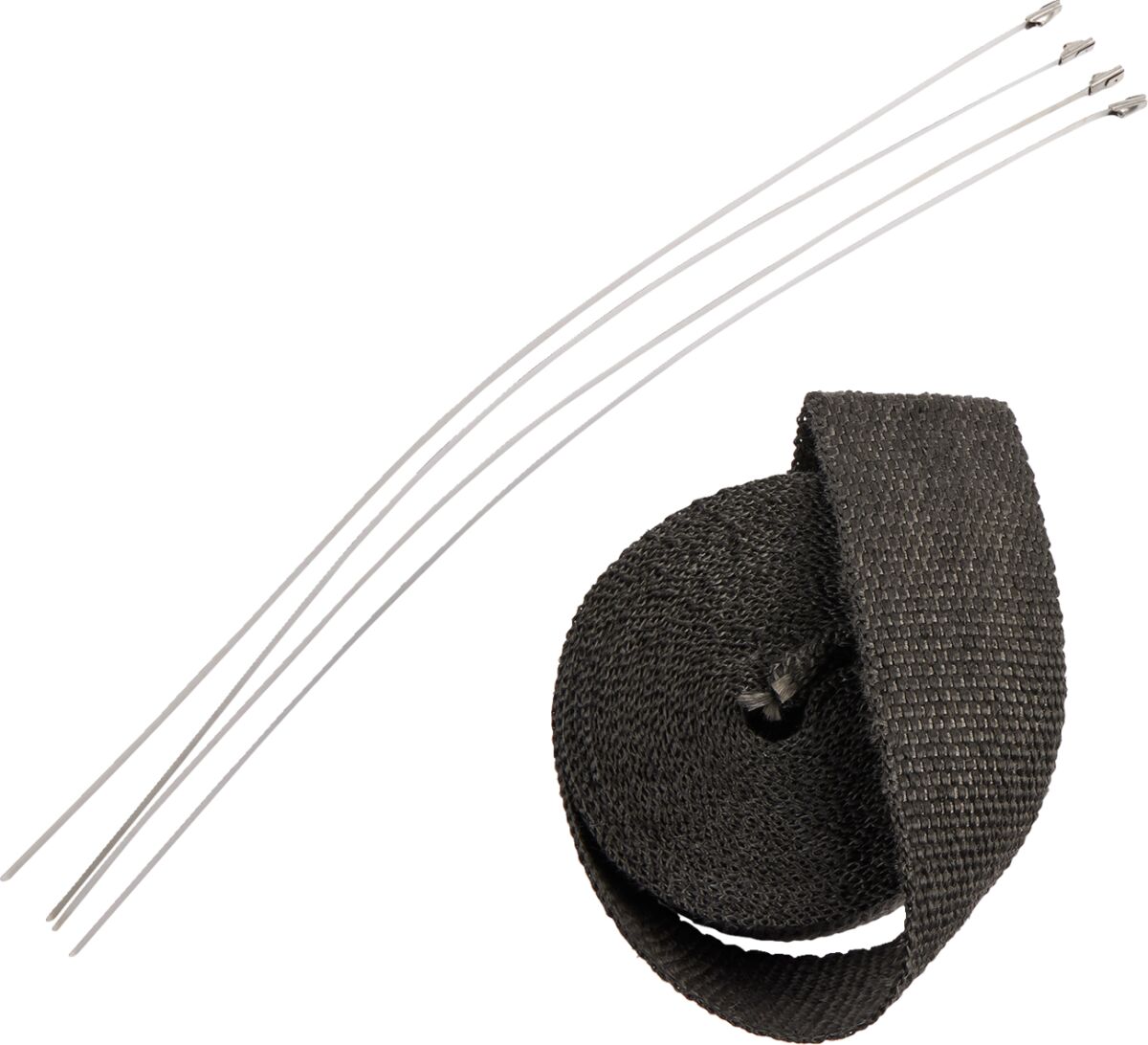 Drag Specialties Wrap Exh 2 X25' Blk W/Tie Replacement Part For Exhaust Drag Specialties