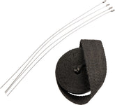 Drag Specialties Wrap Exh 2 X25' Blk W/Tie Replacement Part For Exhaust Drag Specialties