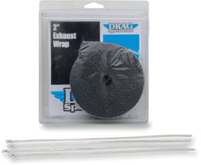 Drag Specialties Wrap Exh 2 X25' Blk W/Tie Replacement Part For Exhaust Drag Specialties