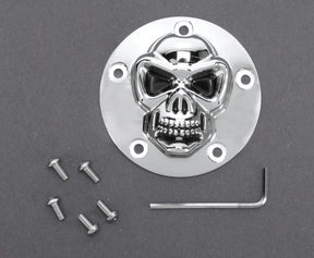 Drag Specialties 3 D Skull Point Cover Chrome 5 Hole Engine Covers Drag Specialties