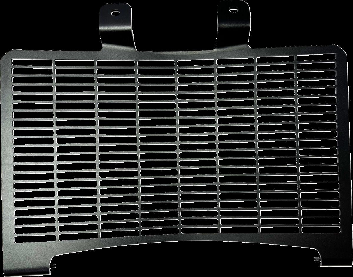 Drag Specialties Radiator Cover Black Pan America Radiator Dress-Up Parts Drag Specialties