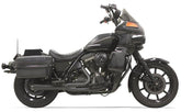 Road Rage 2:1 Exhaust System For Floorboards, Black - FXR Full Exhaust System Bassani Xhaust
