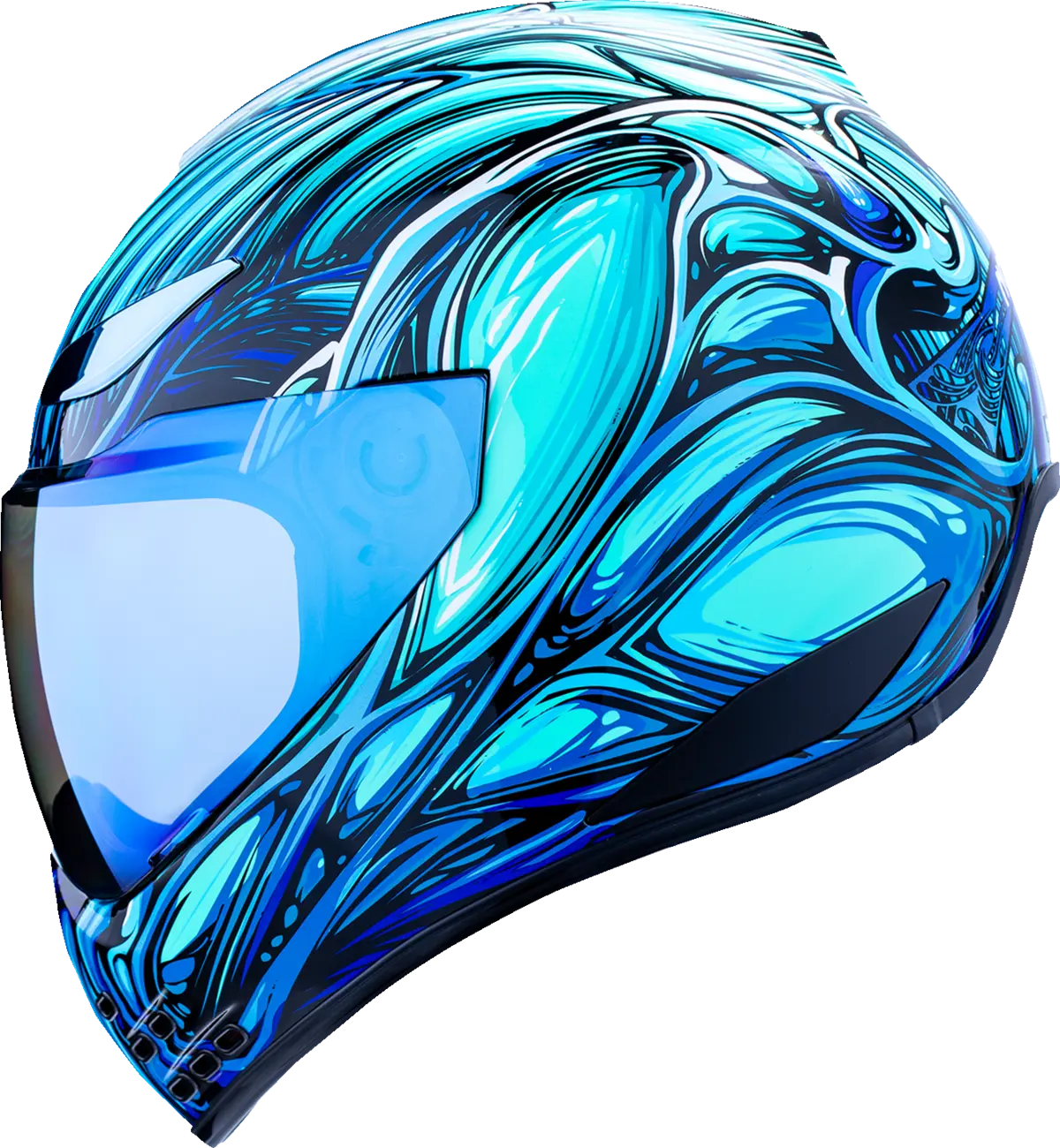 Domain Nouveau, Blue Full Face Helmet Icon