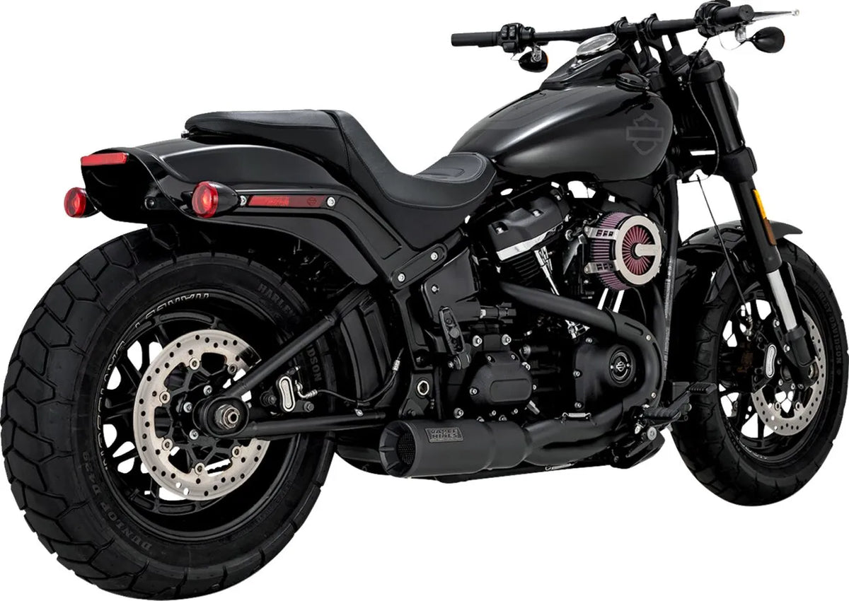 Stainless 2:1 Hi-Output - 18+ Softail Full Exhaust System Vance & Hines Black