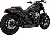 Stainless 2:1 Hi-Output - 18+ Softail Full Exhaust System Vance & Hines Black