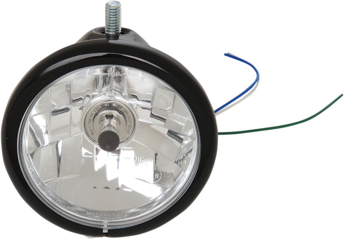Drag Specialties Headlight 5.75 Blk Top Mt HEADLIGHT GROUP Drag Specialties