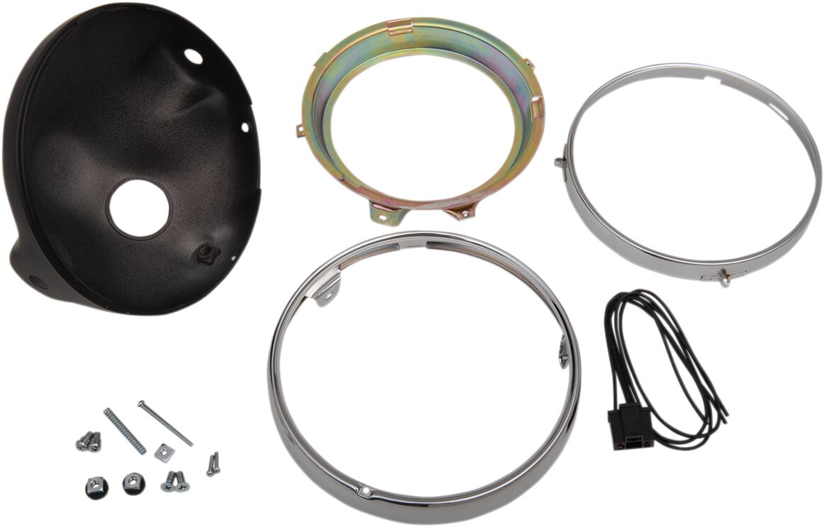 Emgo H/Lamp Z1 Style Shell Blk HEADLIGHT GROUP Emgo