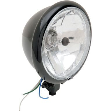 Drag Specialties Headlight 5.75 Sprgr Blk HEADLIGHT GROUP Drag Specialties