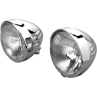 Drag Specialties Hlite 5 3/4 W/Visor/Grov HEADLIGHT GROUP Drag Specialties