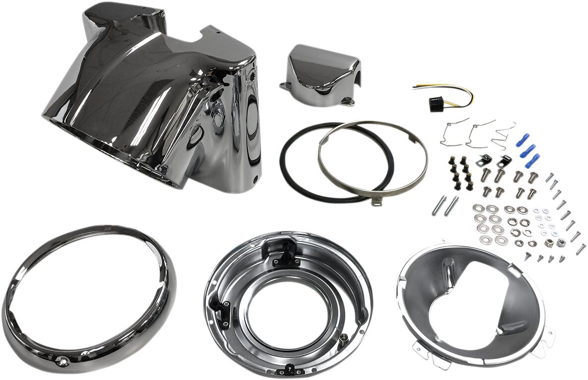 Drag Specialties Nacelle Hd.Lt.Chr Flst HEADLIGHT GROUP Drag Specialties