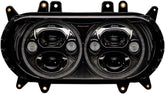 Custom Dynamics TruBeam Led Headlamp With Auxiliary Turn Signals, Black - 15+ Road Glide Headlight Custom Dynamics