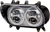 Custom Dynamics TruBeam Led Headlamp With Auxiliary Turn Signals, Chrome - 15+ Road Glide Headlight Custom Dynamics