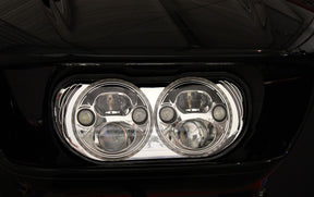 Custom Dynamics TruBeam Led Headlamp With Auxiliary Turn Signals, Chrome - 15+ Road Glide Headlight Custom Dynamics