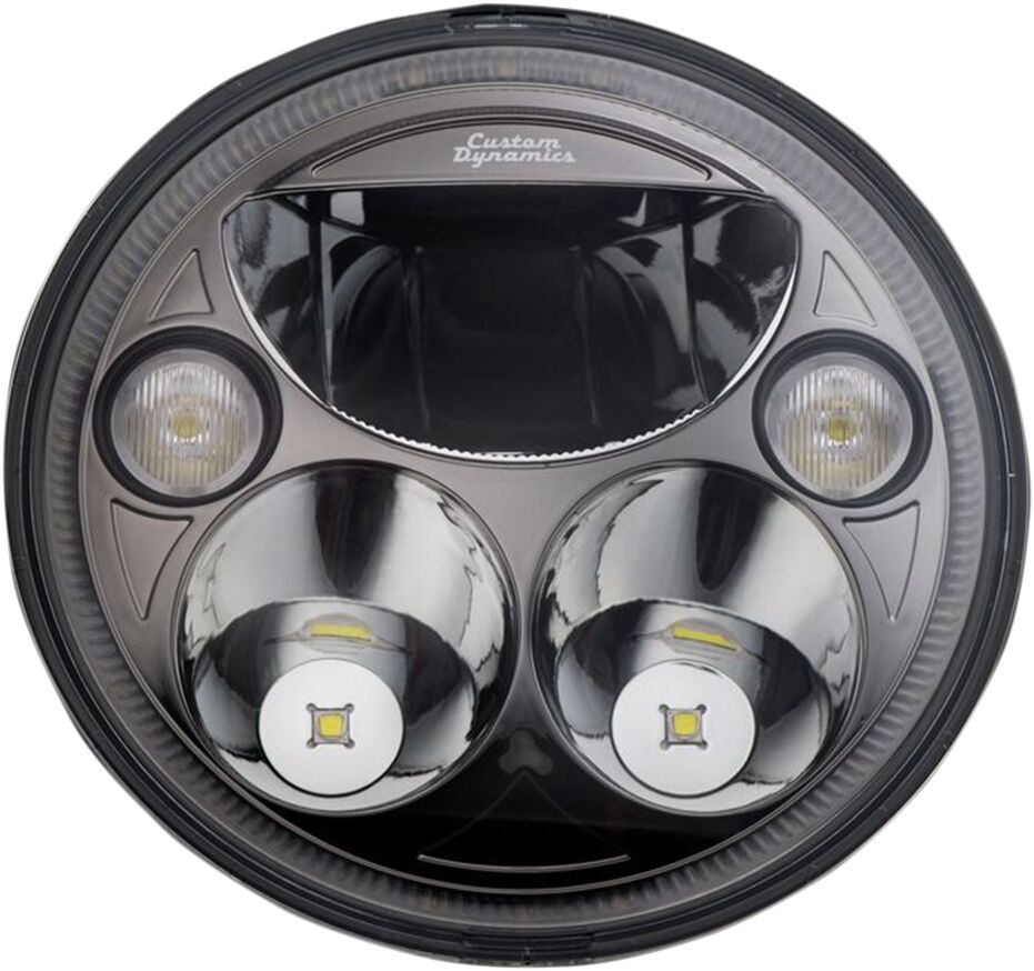 Custom Dynamics TruBeam 7'' Headlight Led, Black - 15+ Indian Headlight Custom Dynamics