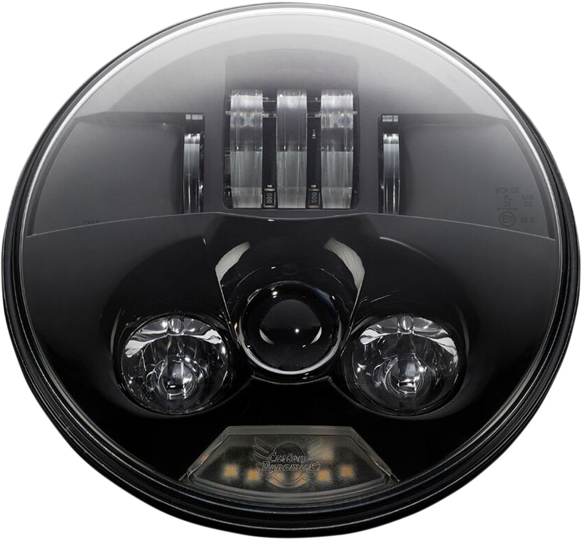 Custom Dynamics 7 Black Led Headlamp Ece HEADLIGHT GROUP Custom Dynamics