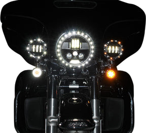 Custom Dynamics 7 Black Led Headlamp Ece HEADLIGHT GROUP Custom Dynamics