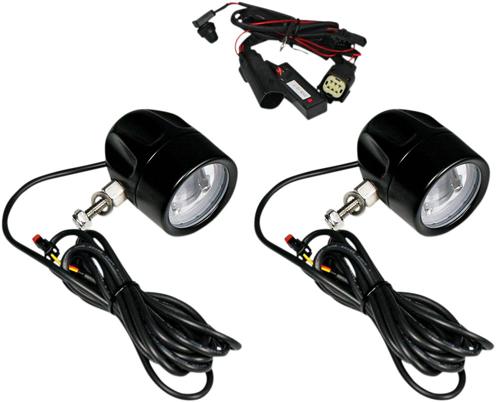 Custom Dynamics ProBeam Auxiliary LED Halo Fog Lamps, Black - 14+ Touring Headlight Custom Dynamics