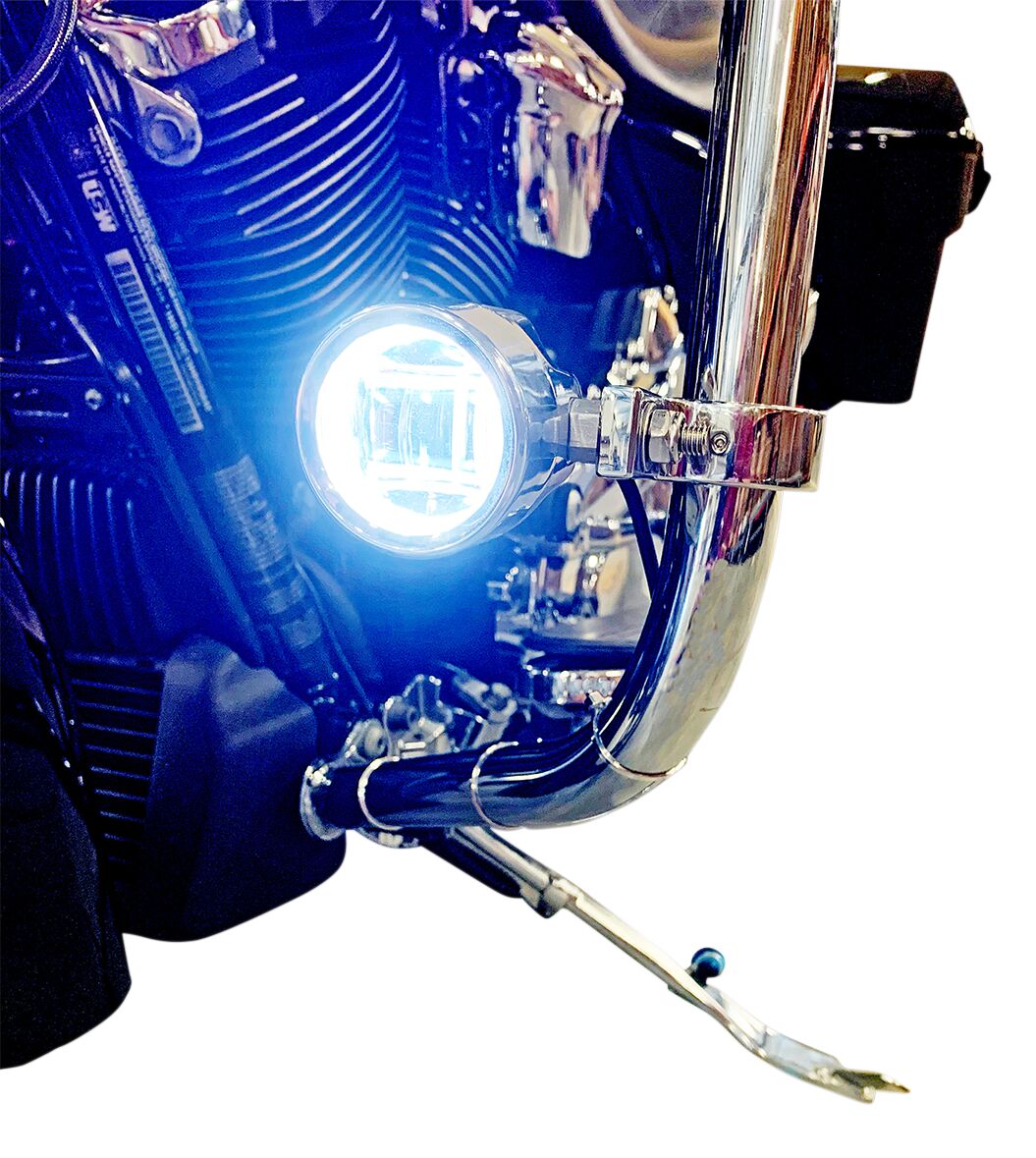 ProBeam Auxiliary LED Halo Fog Lamps, Chrome - 14+ Touring Auxiliary Light Custom Dynamics