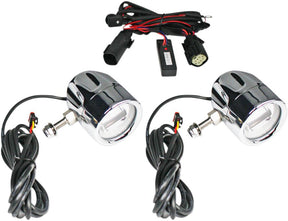 Custom Dynamics ProBeam Auxiliary LED Halo Fog Lamps, Chrome - 14+ Touring Headlight Custom Dynamics