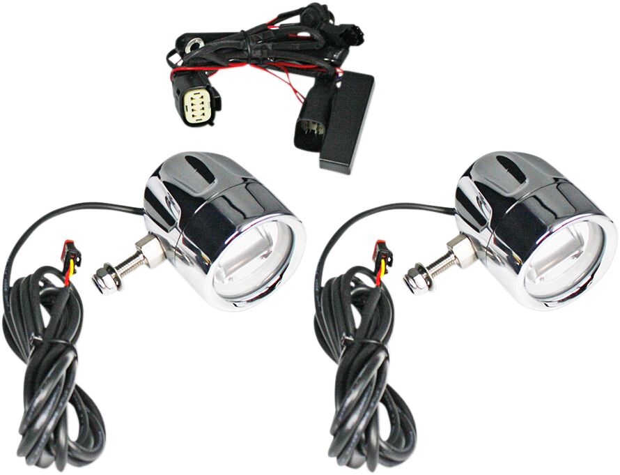 ProBeam Auxiliary LED Halo Fog Lamps, Chrome - 10-13 Touring Auxiliary Light Custom Dynamics Default Title
