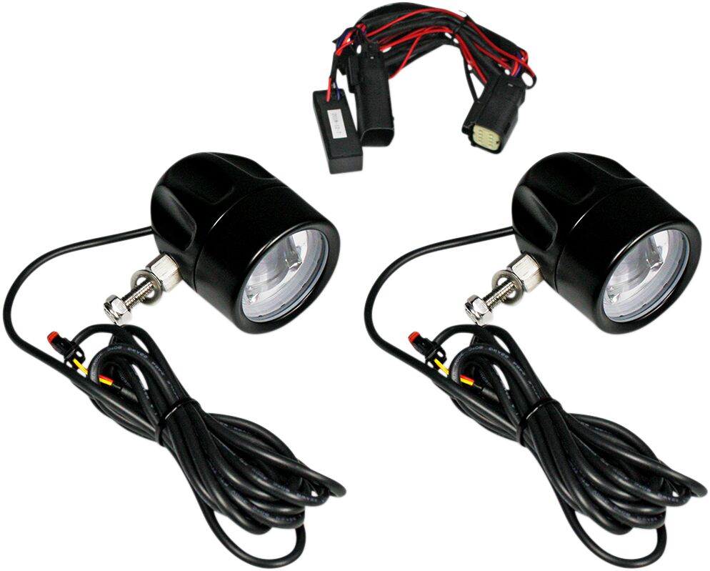 Custom Dynamics ProBeam Auxiliary LED Halo Fog Lamps, Black - 09-13 Touring Headlight Custom Dynamics