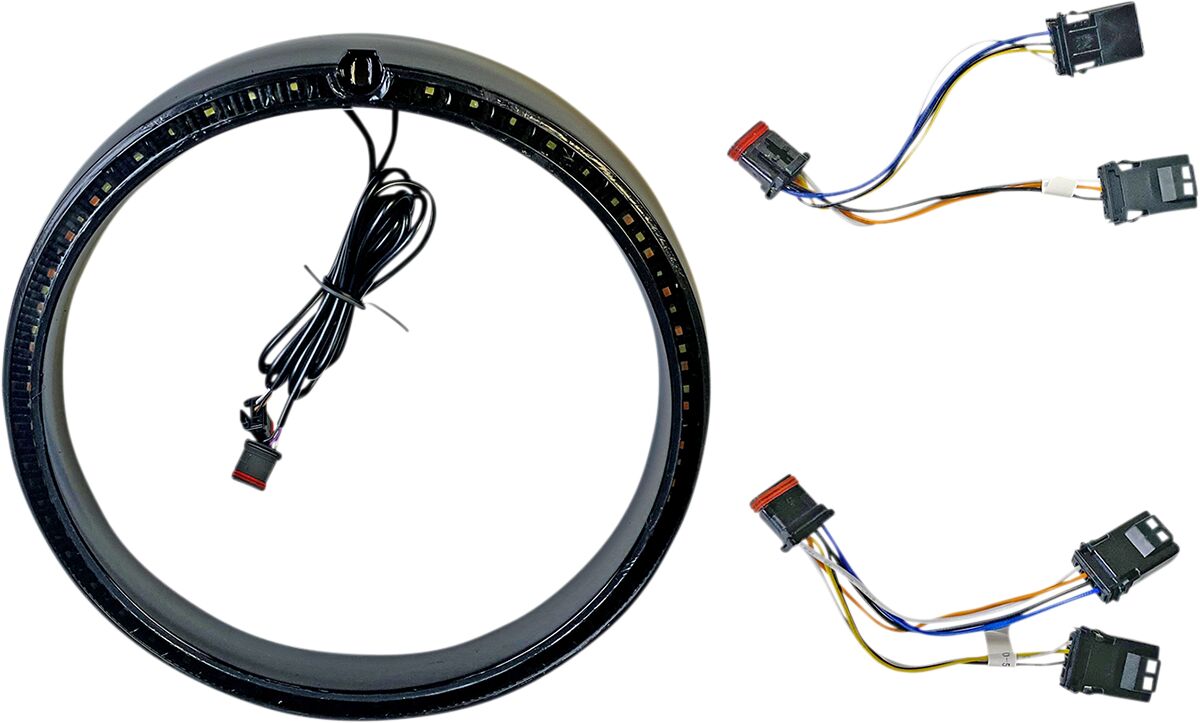 Custom Dynamics Trim Ring Blk Std Tsgnal HEADLIGHT GROUP Custom Dynamics