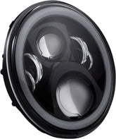 Custom Dynamics 7 Led Halo Headlight With H4 W HEADLIGHT GROUP Custom Dynamics