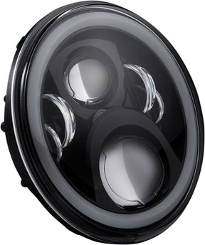 Custom Dynamics 7 Led Halo Headlight With H4 W HEADLIGHT GROUP Custom Dynamics