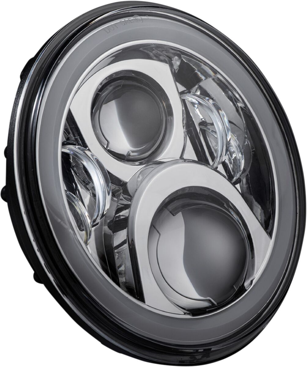 Custom Dynamics 7 Led Halo Headlight With H4 W HEADLIGHT GROUP Custom Dynamics