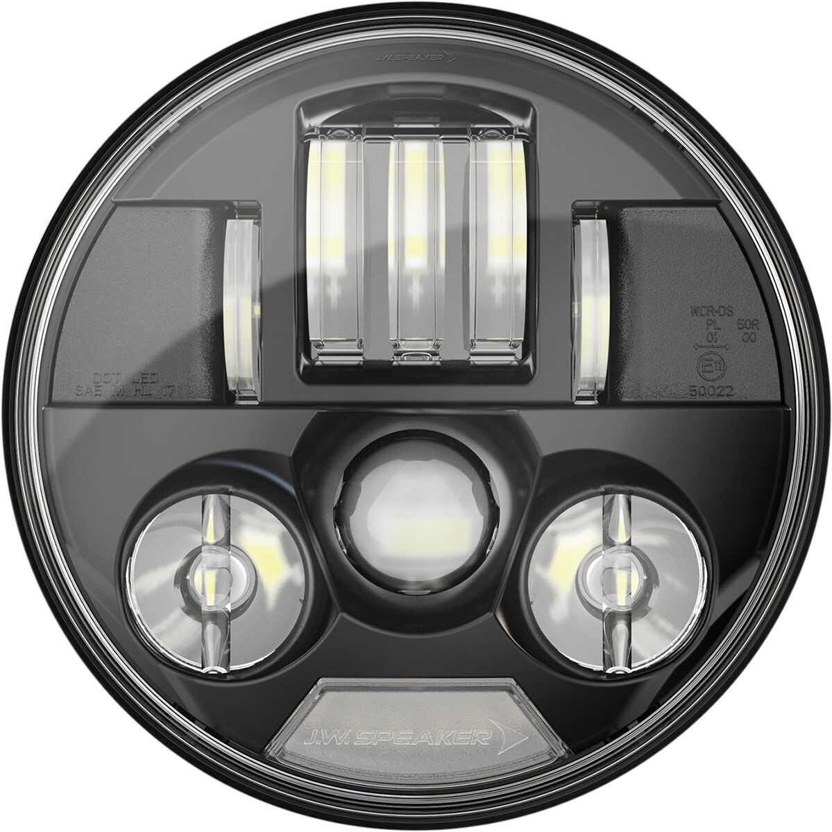 J.W. Speaker Hdlght 8680 Ece Blk 5 3/4 Inch HEADLIGHT GROUP J.W. Speaker