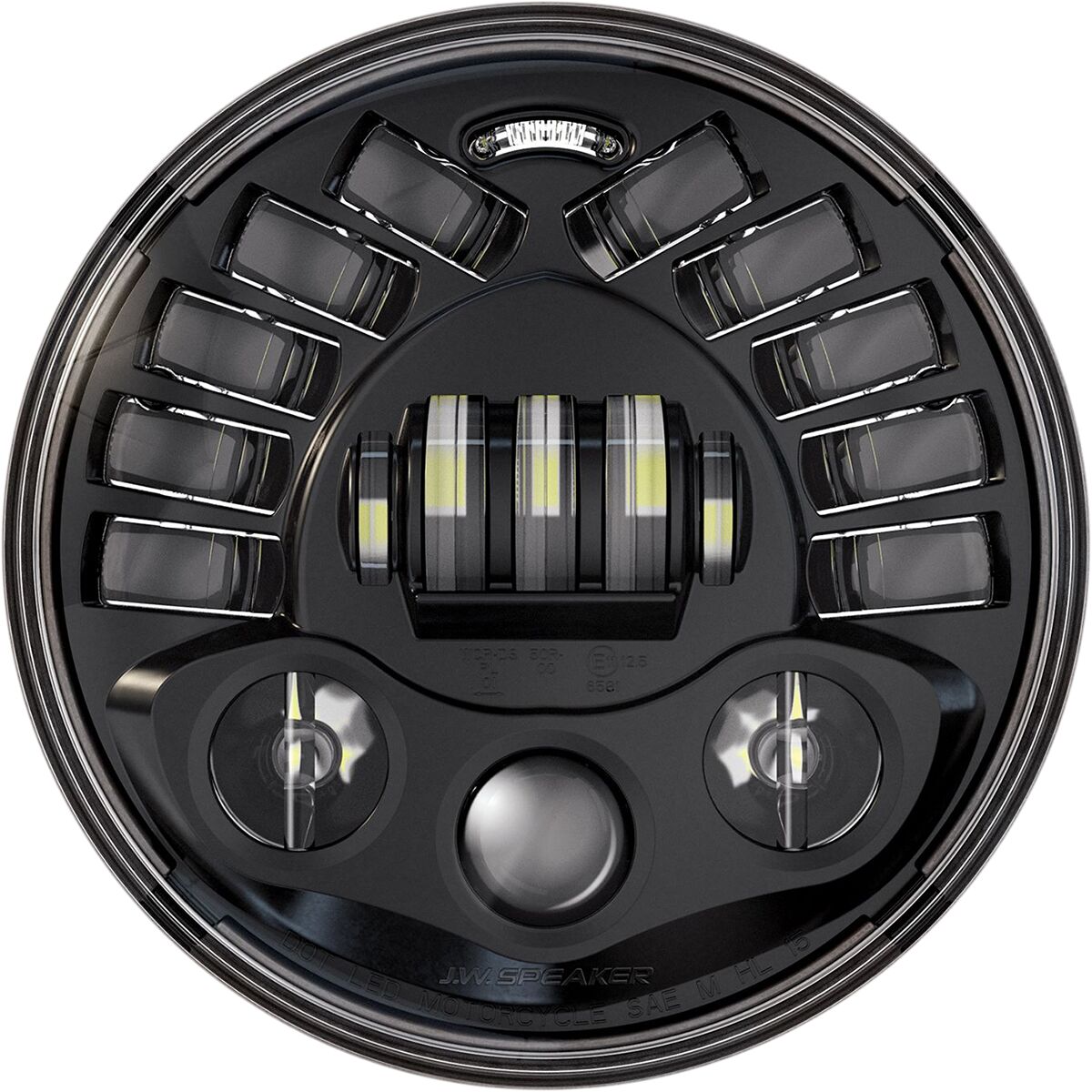 Custom Dynamics ProBeam 7" LED Headlight, Black - 15+ Indian Headlight Custom Dynamics
