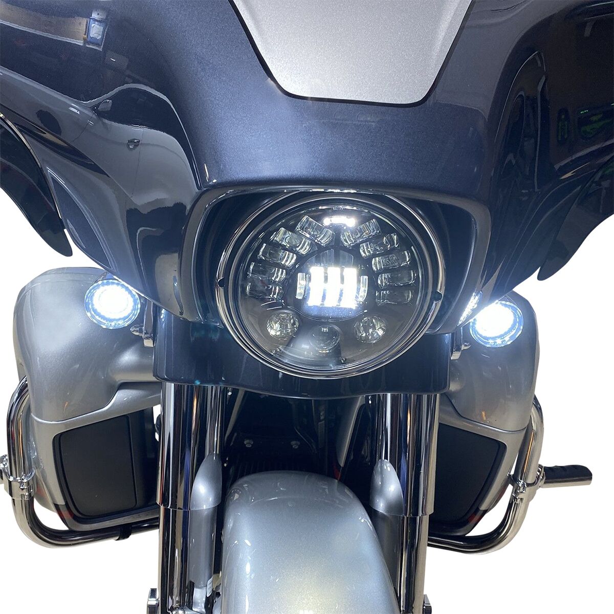 ProBeam 7" LED Headlight, Chrome - 15+ Indian Headlight Custom Dynamics
